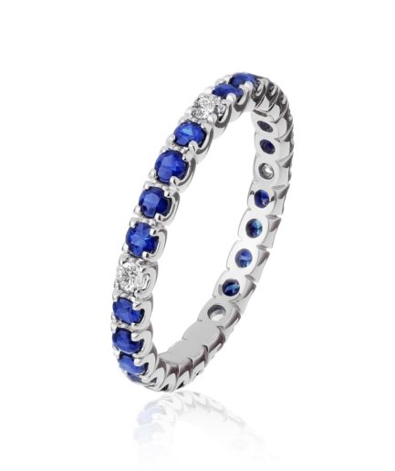 Forever-Unique-Jewels-Diamonds-Sapphire-Eternelle-ultralight-ring-Anello-Veretta-Zaffiri-Diamanti-Oro-Daily-Chic-Collection-Dione