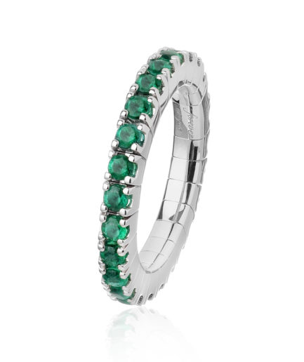 Forever-Unique-Jewels-Emerald-stones-Smeraldi-Eternelle-ring-Anello-Veretta-Daily-Chic-Collection-Spring-Ring