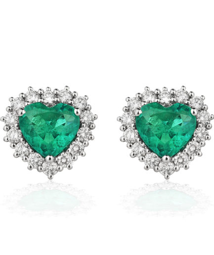 Forever-Unique-Jewels-Natural-diamonds-Diamanti-Gioielli-Collezione-DailyChic-Orecchini-Cestino-Cuore-Smeraldo