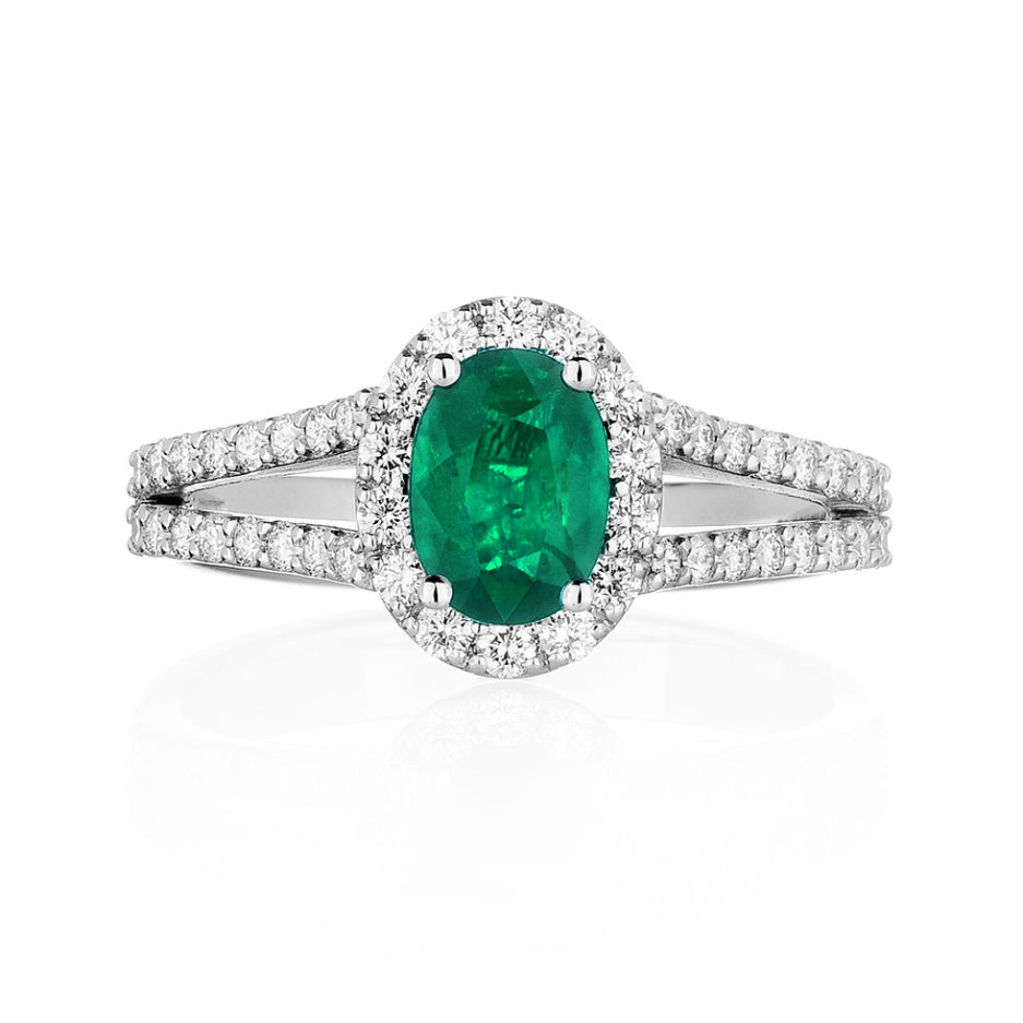Forever-Unique-Jewels-Natural-diamonds-Diamanti-Gioielli-Collezione-EVA-Solitario-Anello-Oval-cut-Cestino-Smeraldo