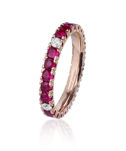 Forever-Unique-Jewels-Diamonds-Diamanti-Naturali-Natural-Diamonds-Rubini-Ruby-Stones-Rose-Gold-Eternelle-ring-Anello-Veretta-Daily-Chic-Collection-Cometa-Ring.