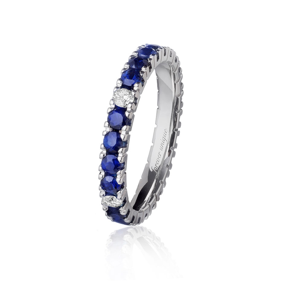 Forever-Unique-Jewels-Diamonds-Diamanti-Naturali-Natural-Diamonds-Zaffiri-Sapphire-stones-Eternelle-ring-Anello-Veretta-Daily-Chic-Collection-Cometa-Ring