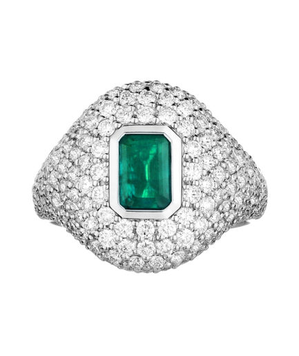 Forever-Unique-Jewels-Natural-diamonds-Diamanti-Gioielli-Collezione-DailyChic-Smeraldo-Emerald-Anello-Anello-Musone-Musone-Ring